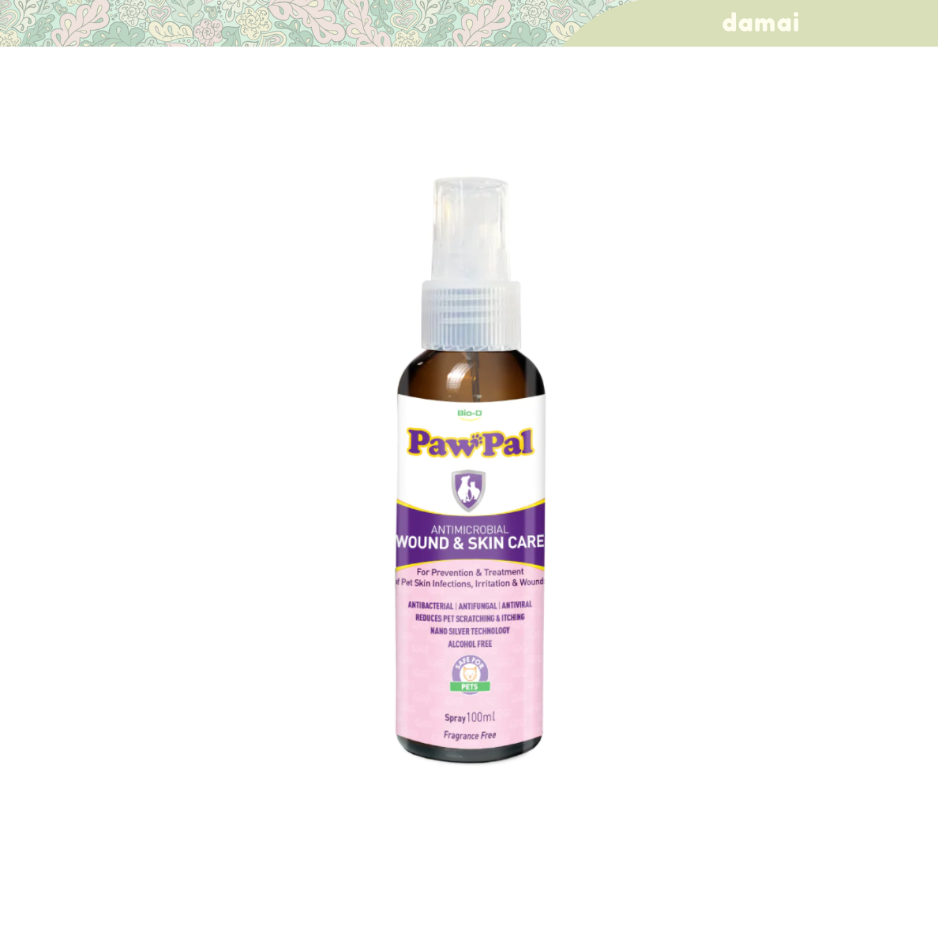 PawPal Pet Antimicrobial Wound And Skin Care Spray